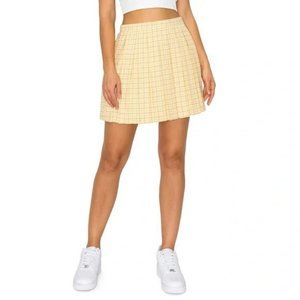 Cali 1850 Plaid Pleated Mini Skirt